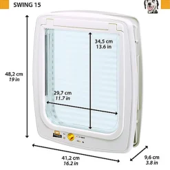 Ferplast - Chatière Swing T15 en Plastique - Blanche