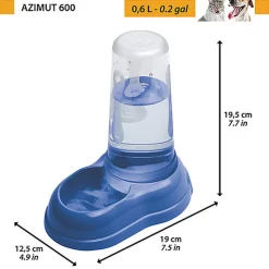 Ferplast - Distributeur Azimut 600 Eau / Nourriture pour Chiens - Blanc