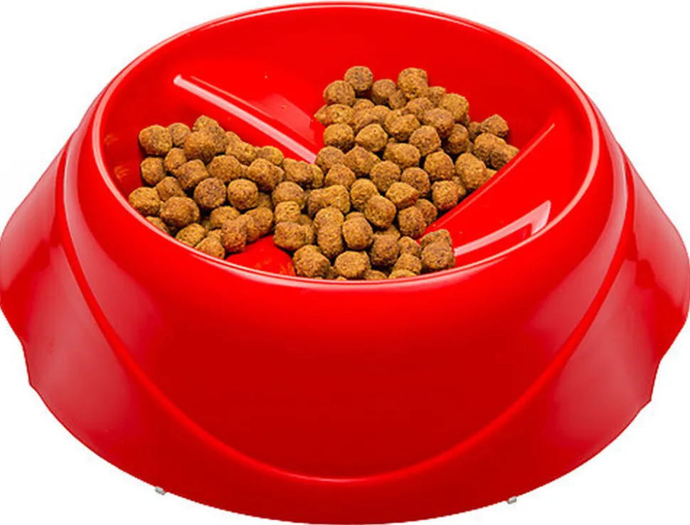 Ferplast - Ecuelle Anti-glouton Magnus Slow Rouge - L