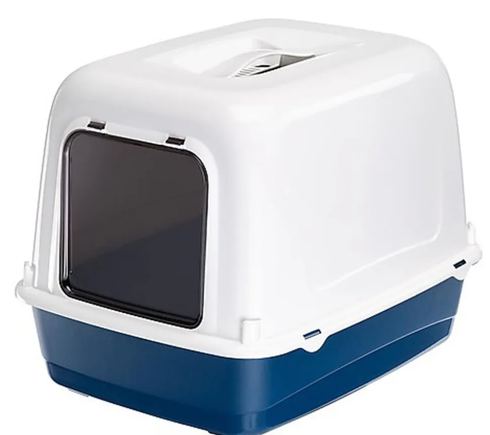 Ferplast - Maison de Toilettes Ariel 10 pour Chats - Bleu