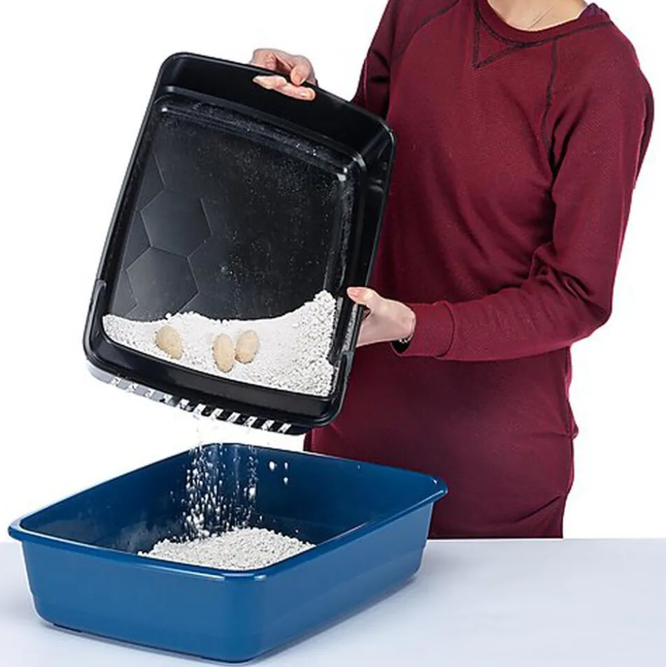 Ferplast - Maison de Toilettes Ariel 10 pour Chats - Bleu