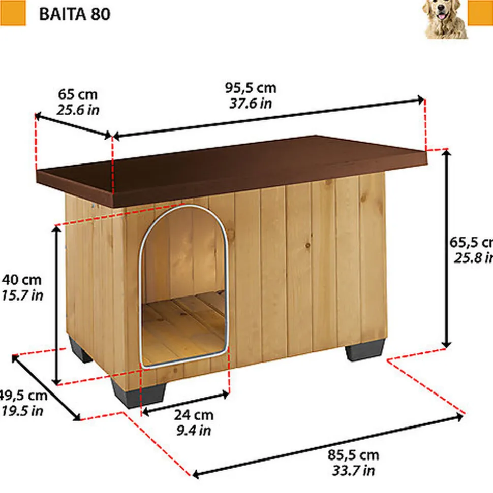 Ferplast - Niche en Bois Baita - 80