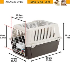 Ferplast - Panier de Transport Atlas 30 Open - Noir