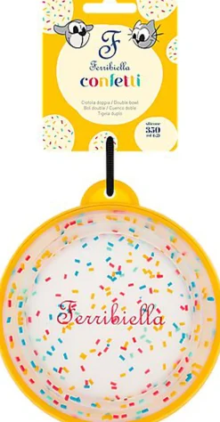 Ferribiella - Bol Confetti en Silicone pour Chiens