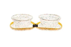 Ferribiella - Bol Double Conffeti en Silicone pour Chien - 350ml