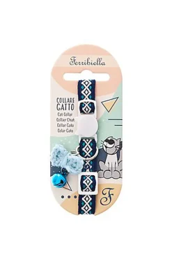 Ferribiella - Collier Anti-Etranglement Iceland pour Chats - Blanc