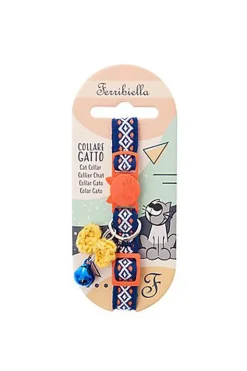 Ferribiella - Collier Anti-Etranglement Iceland pour Chats - Orange
