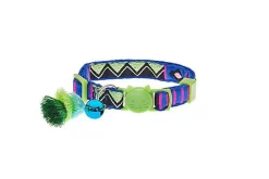 Ferribiella - Collier Anti-Etranglement Bohemian pour Chats - Vert