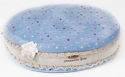 Ferribiella - Coussin Macaron Déhoussable Bleu pour Chiens - 60cm