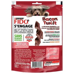 FIDO -  Friandises Bacon Twist pour Chiens - 120g