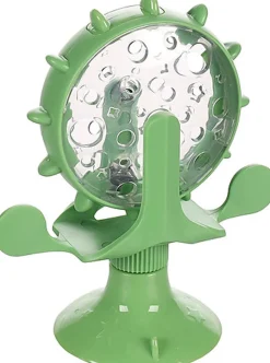 Flamingo - Distributeur de Friandises Turna Vert pour Chats - 13,8x7,6x16,3cm