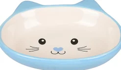 Flamingo - Gamelle Isa Céramique Bleu pour Chats - 14cm