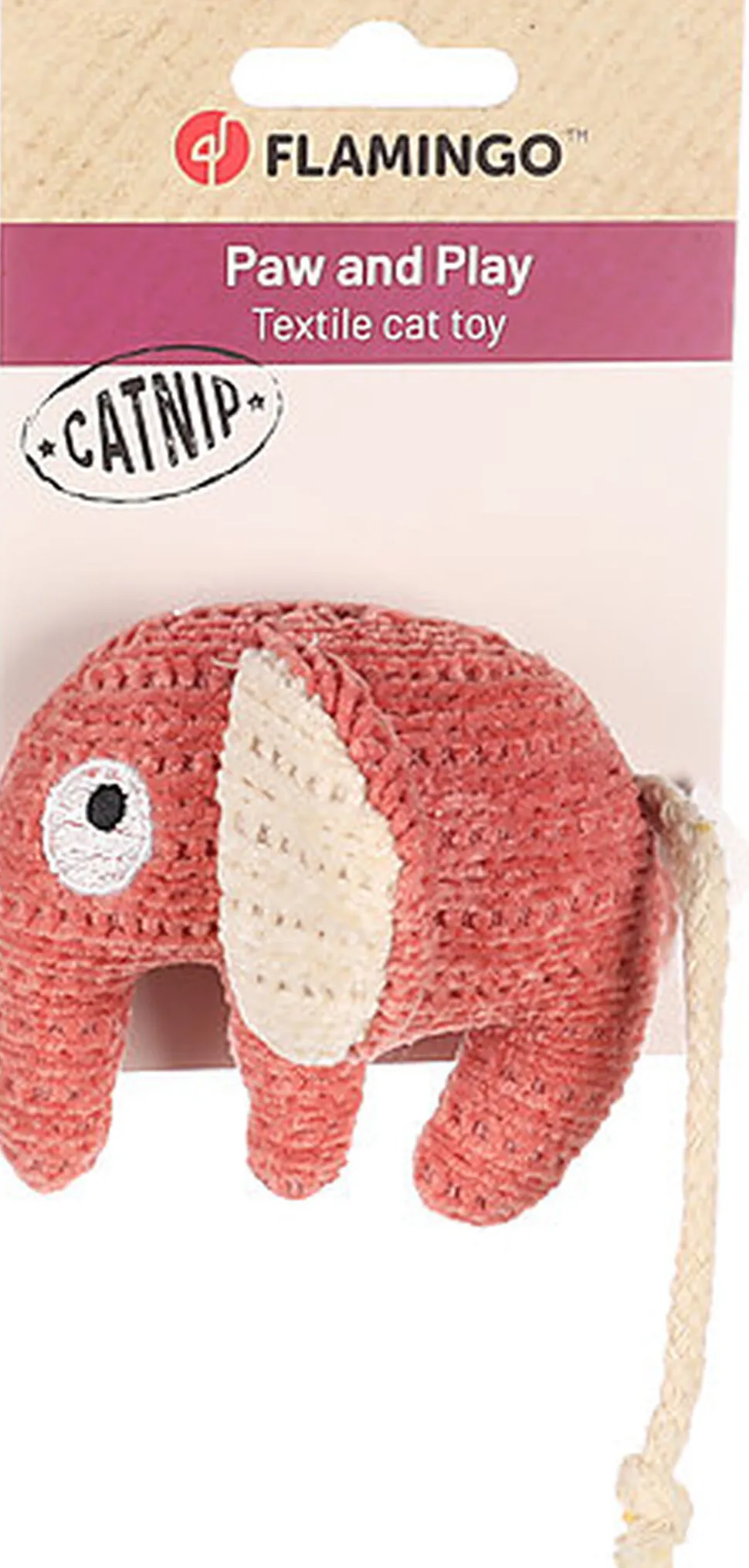 Flamingo - Jouet Blaro Éléphant pour Chats - 8,5cm
