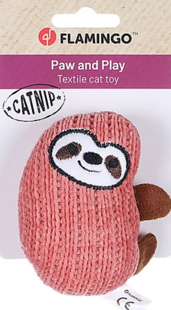 Flamingo - Jouet Blaro Paresseux Rouge pour Chats - 7x4,5x9,2cm