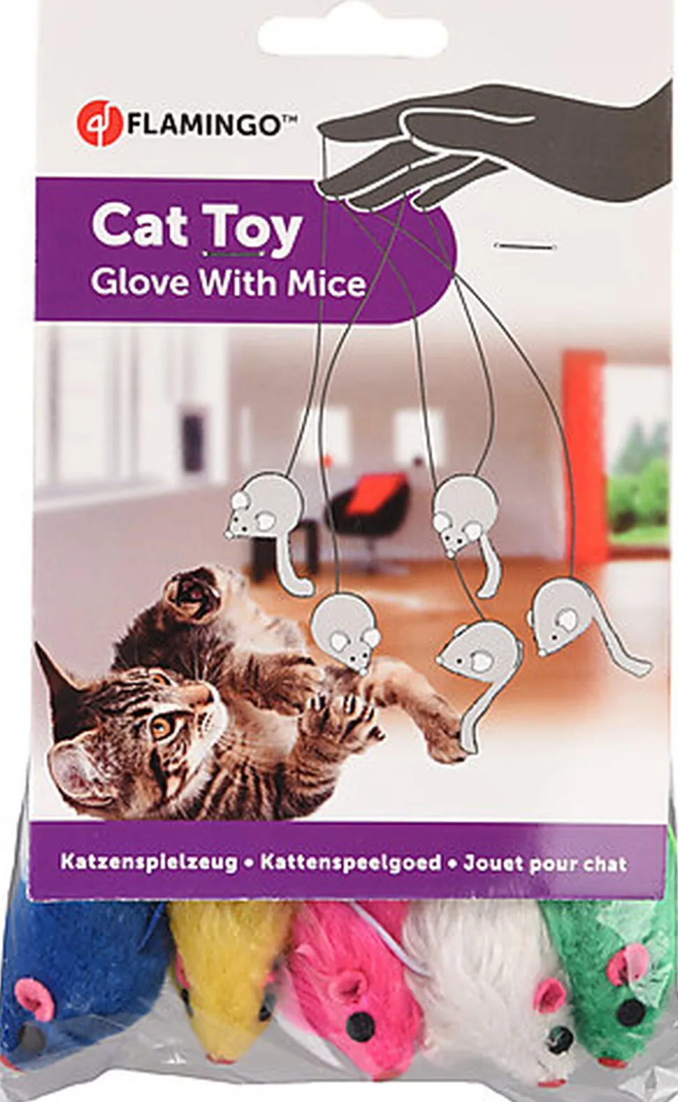 Flamingo - Jouet Edward Gant Souris pour Chats