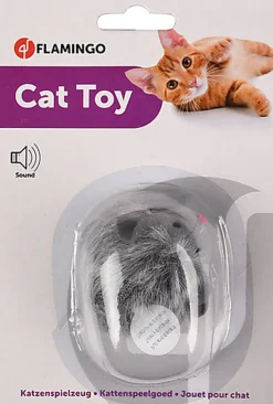 Flamingo - Jouet Gizmu Souris Gris Foncé pour Chats