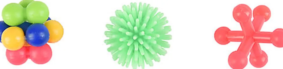 Flamingo - Jouet Juna Balle Balle à Picots Étoile pour Chats - x3