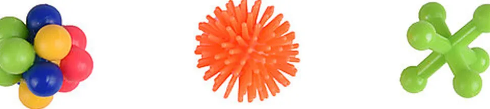 Flamingo - Jouet Juna Balle Balle à Picots Étoile pour Chats - x3