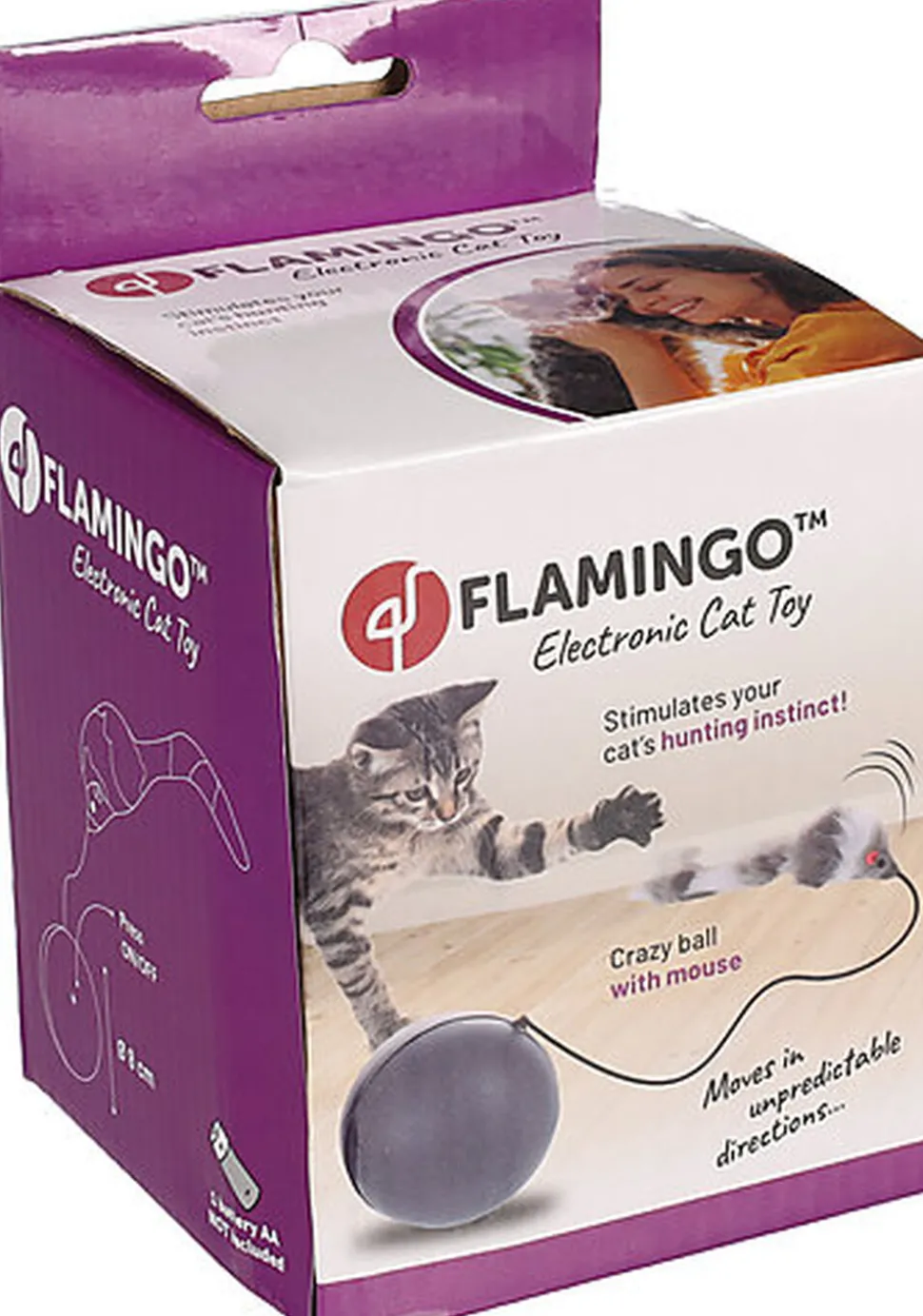 Flamingo - Jouet électronique Boula Souris avec Balle - 8cm