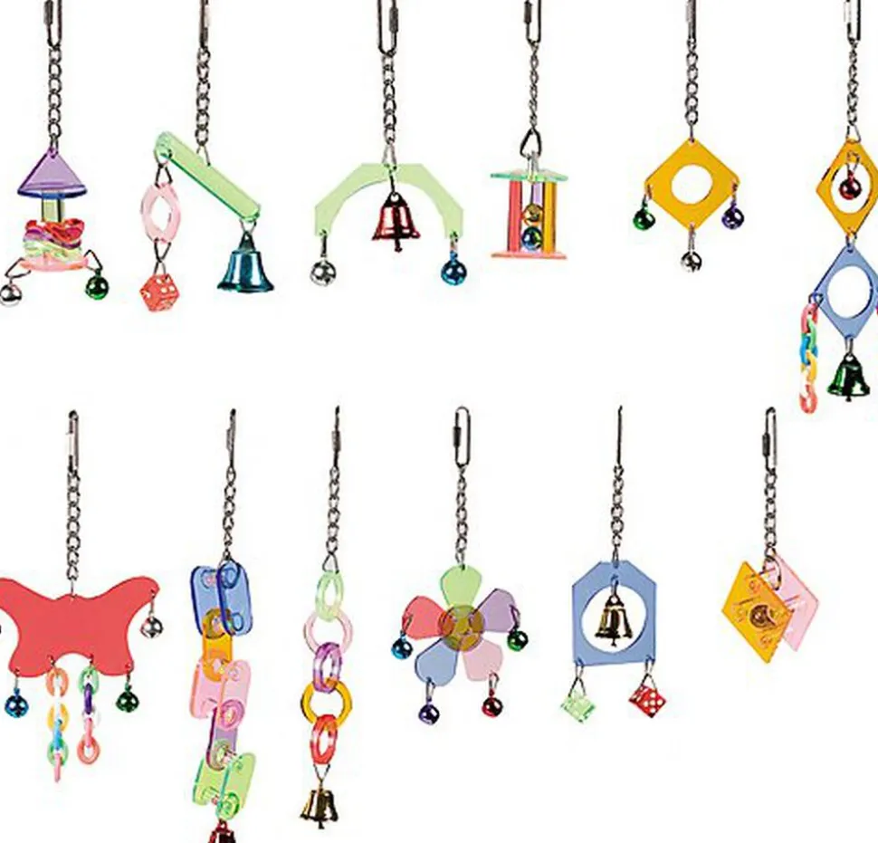 Flamingo - Jouet Pendentif Acryl pour Perruche - 16cm