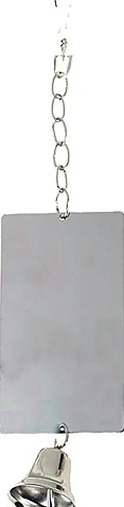 Flamingo - Jouet Pendentif Miroir + Grelot Acryl pour Perroquets