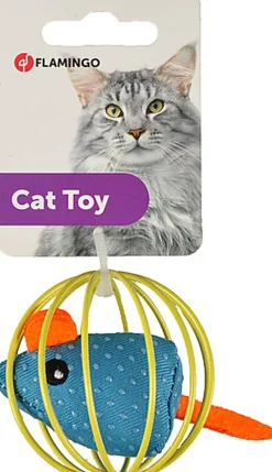 Flamingo - Jouet Rio Souris dans Balle pour Chats - 6cm