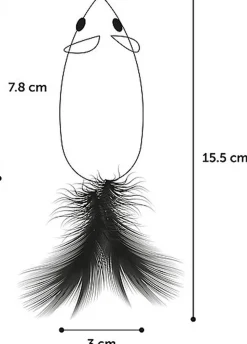 Flamingo - Jouet Shuka Souris Plume pour Chats - 15,5cm