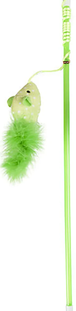 Flamingo - Jouet Wopke Canne à Pêche Souris pour Chats - 45cm