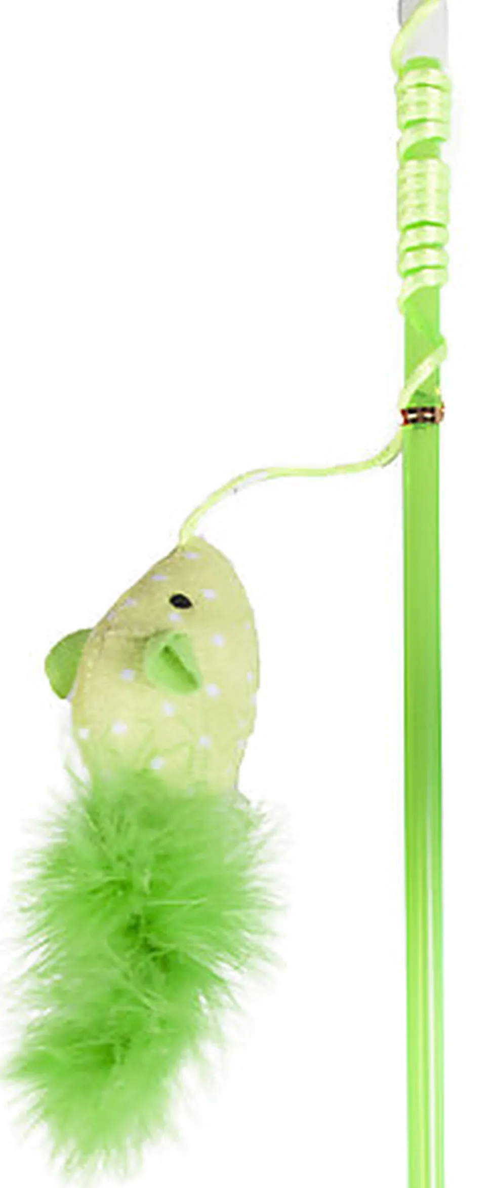 Flamingo - Jouet Wopke Canne à Pêche Souris pour Chats - 45cm