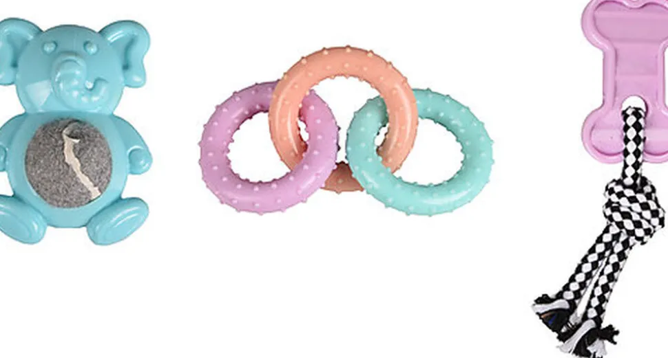 Flamingo - Kit de Jouets Loekie pour Chiots - x3