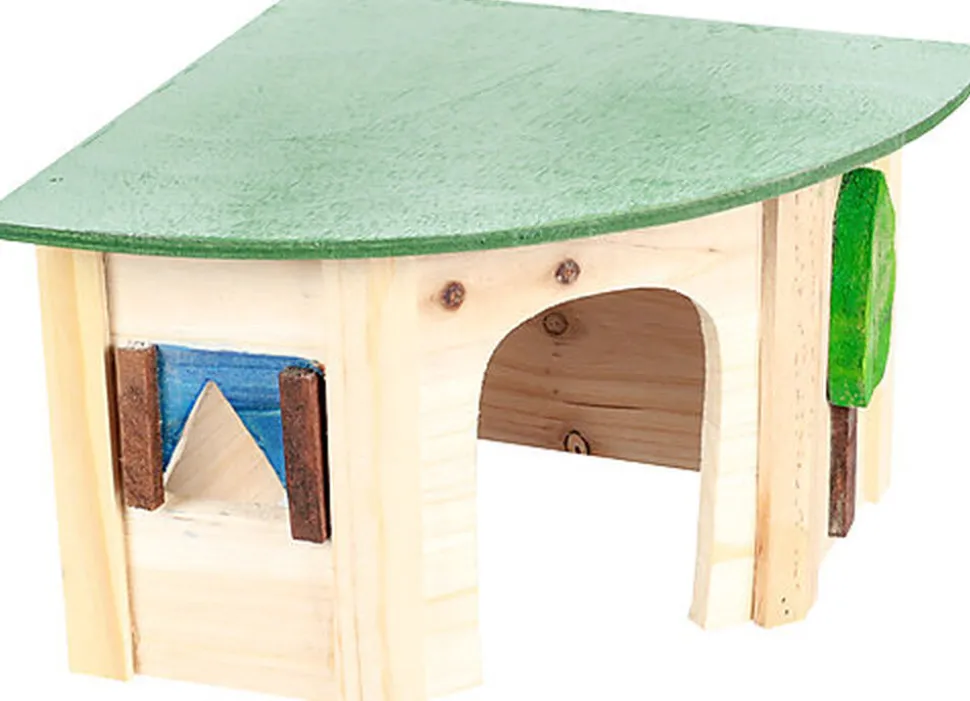 Flamingo - Maison d'Angle en Bois pour Rongeurs