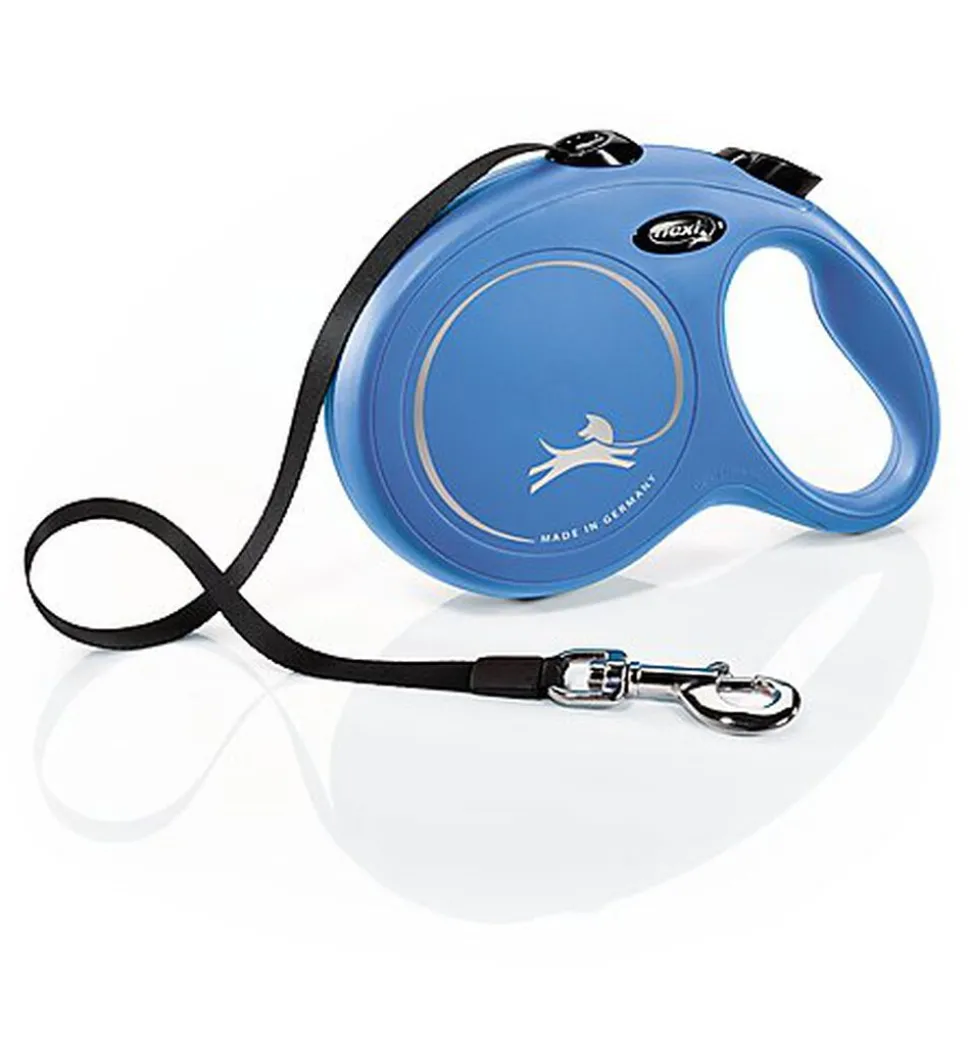 Flexi - Laisse A Enrouleur Classic Sangle Bleu L pour Chiens - 8m