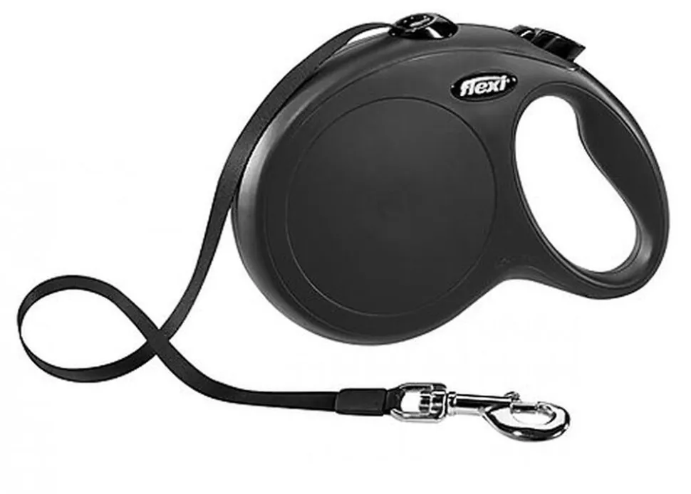 Flexi - Laisse New Classic avec Sangle de 8m pour Chien L - Noir