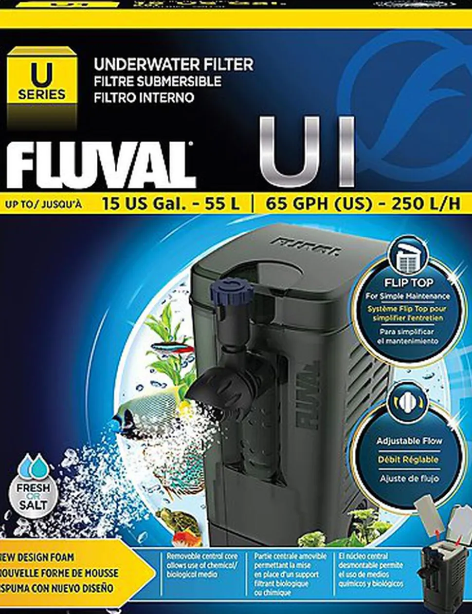 Fluval - Filtre Intérieur U1 pour Aquarium - 55L