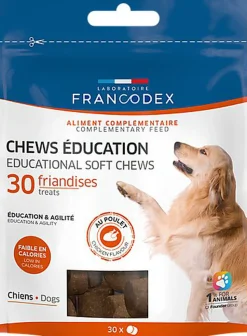Francodex - Friandises Chews Education Surpoids pour Chiens - 30x3g