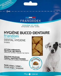 Francodex - Friandises Hygiène Bucco-Dentaire pour Chiots et Petits Chiens - 75g