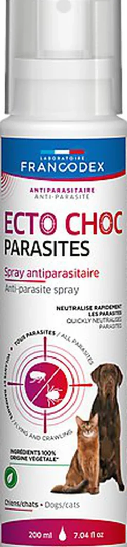 Francodex - Spray Ectochoc Parasites Chiens et Chats - 200ml