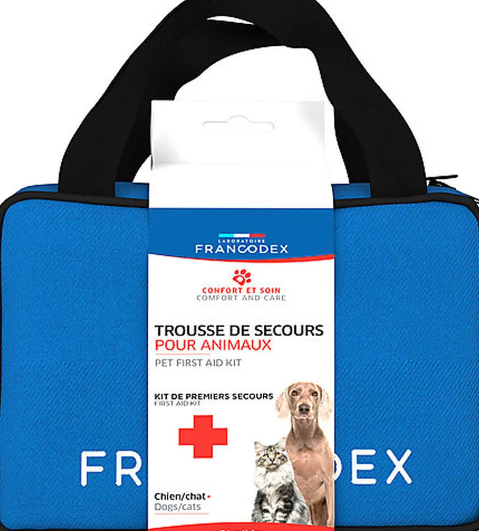 Francodex - Trousse de Secours pour Chiens et Chats - Bleu