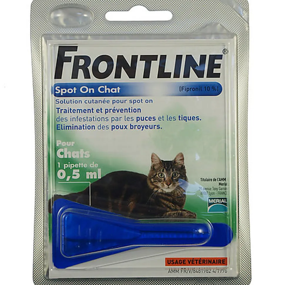 Frontline - Pipette Antiparasitaire Traitement Prévention pour Chat - 1x0,5ml