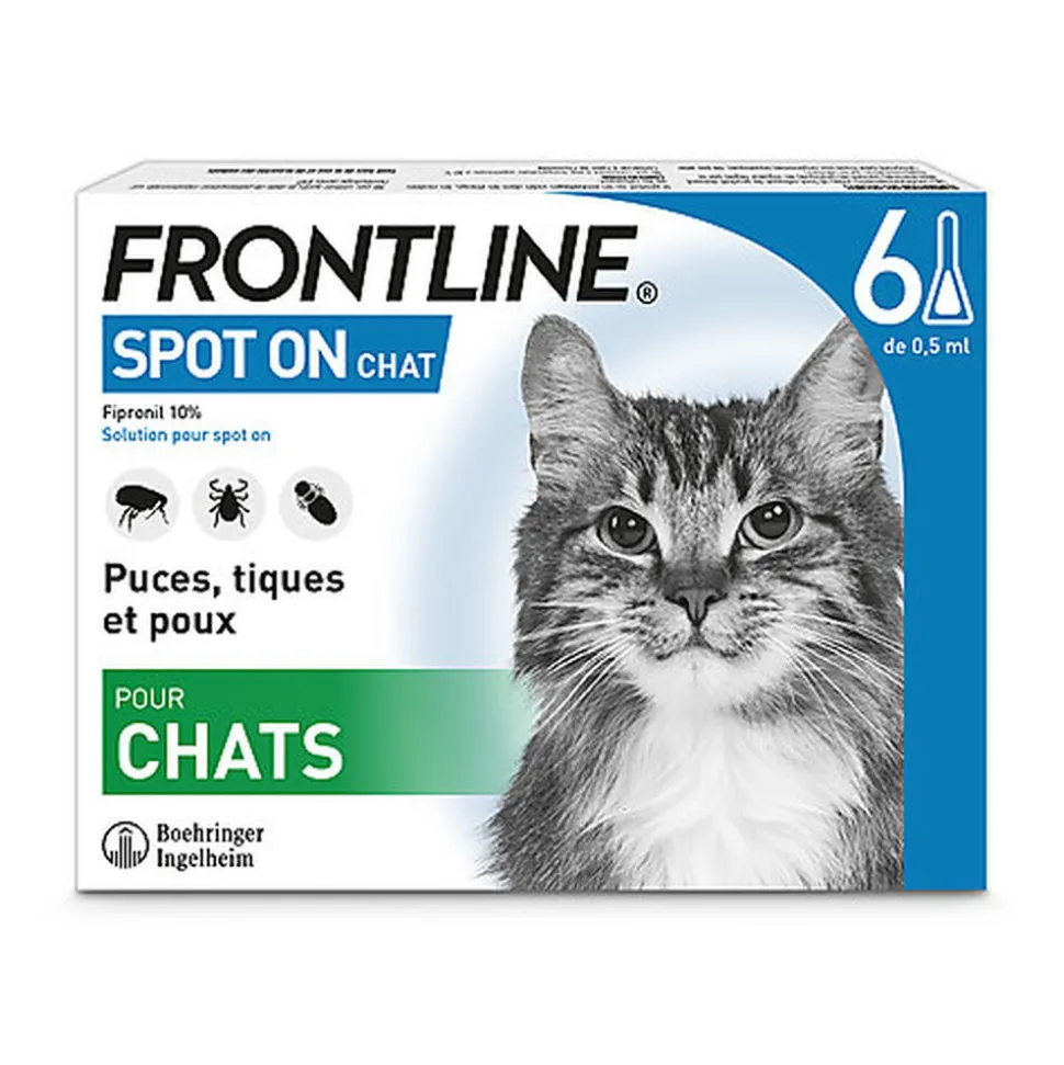 Frontline - Pipettes Antiparasitaires Traitement Prévention pour Chat