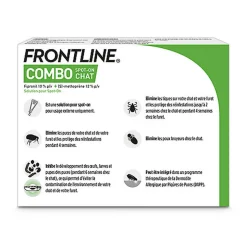 Frontline Combo - Pipettes Antiparasitaires Élimine les Puces pour Chat