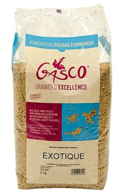 Gasco - Mélange de Graines pour Oiseaux Éxotiques - 5Kg