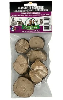 Gasco - Sachet Friandises Tranches de Noisetier pour Rongeur - 60g