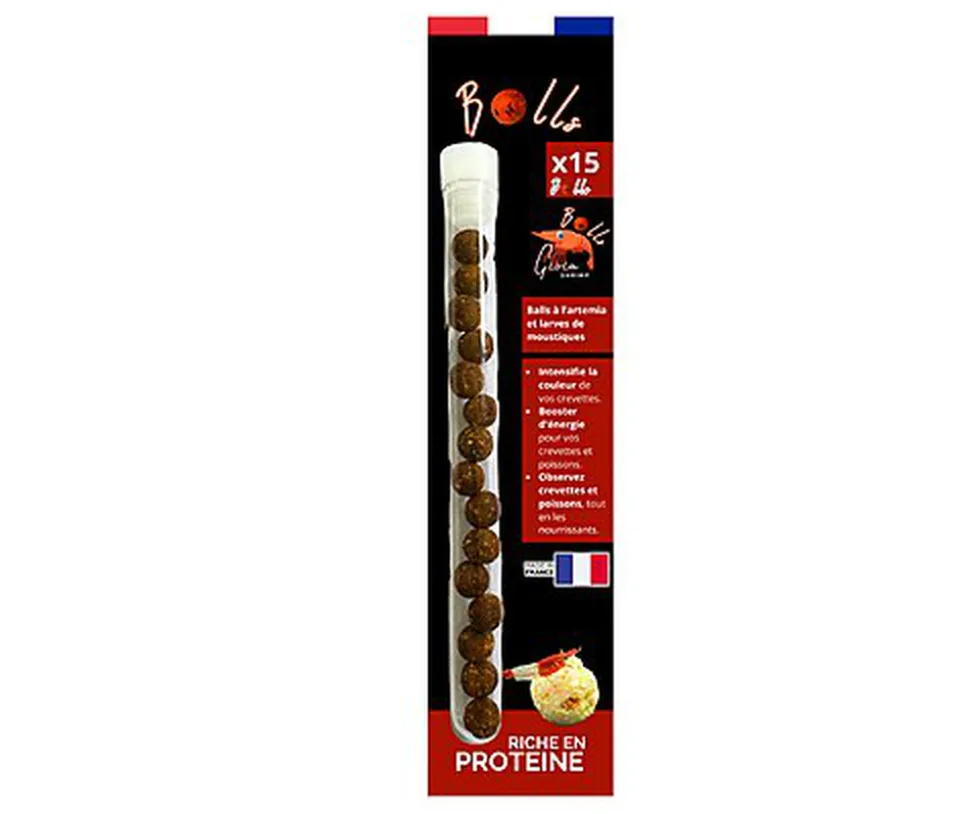 Gioiashrimp - Balls à l'Artémia et Larves de Moustiques pour Crevettes - x15