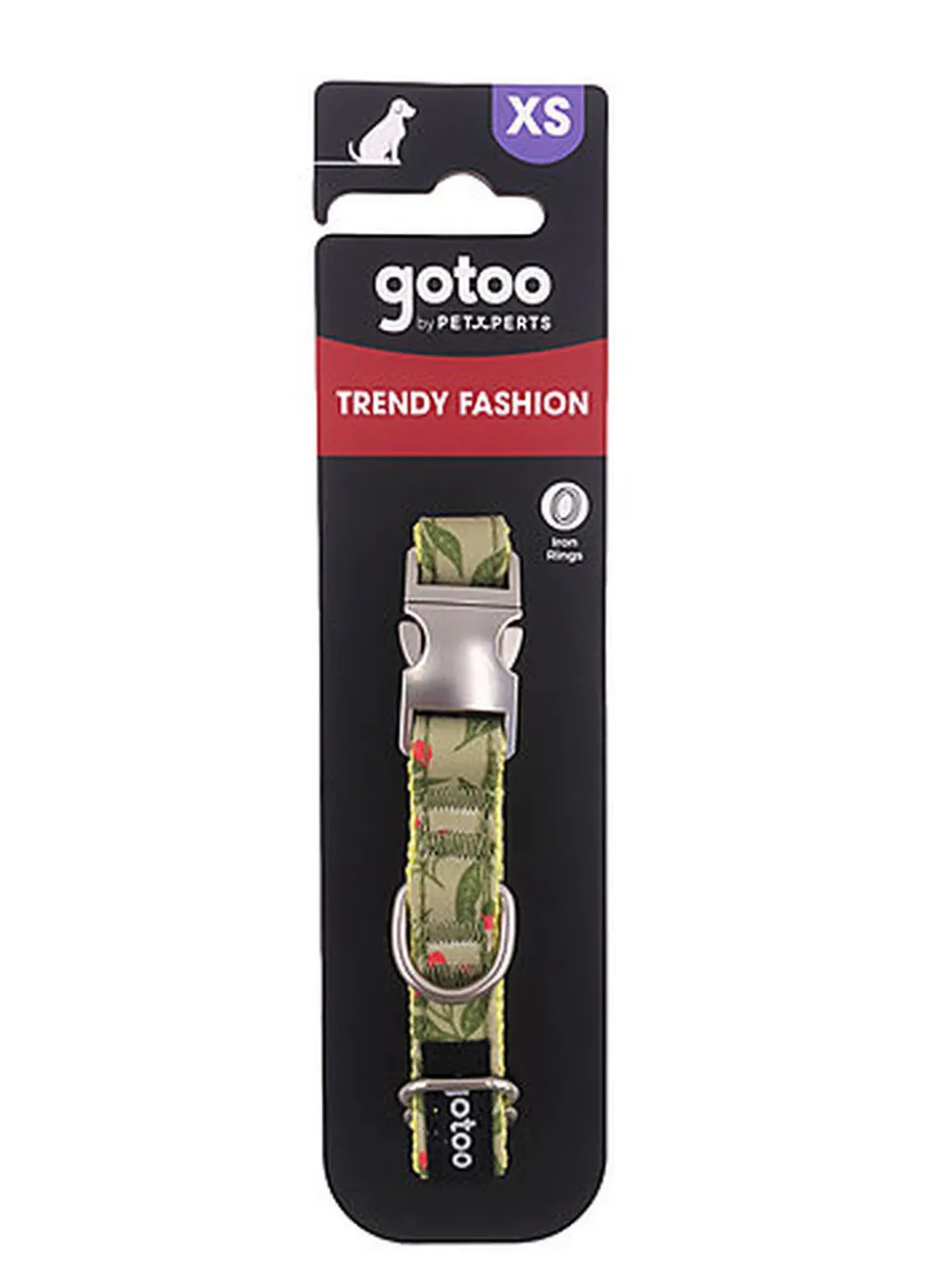 Gotoo - Collier à motif Botanic Vert pour chien