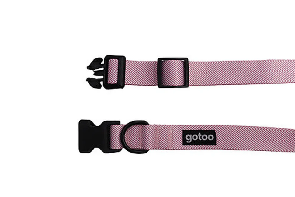 Gotoo - Collier Chevron Rose pour Chien