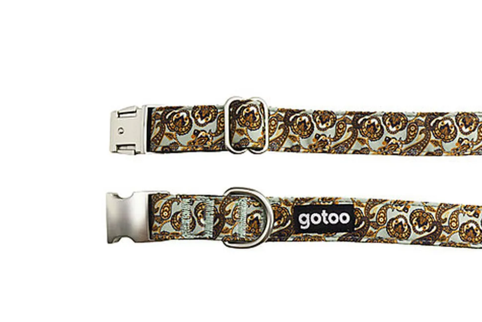 Gotoo - Collier en Paisley Khaki pour Chien