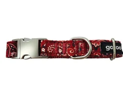 Gotoo - Collier en Paisley Rouge pour chien