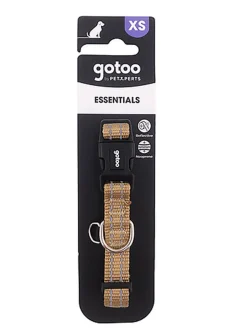 Gotoo - Collier Essentials en Nylon Premium Beige pour Chien