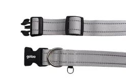 Gotoo - Collier Essentials en Nylon Premium Gris pour Chien